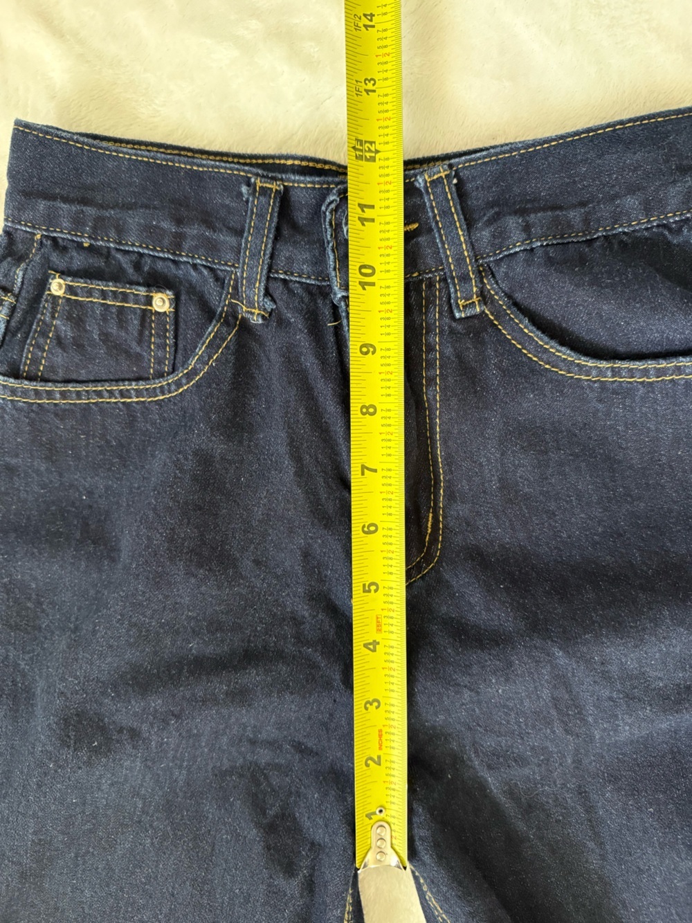 Beaularés Beau Wide Leg Jeans High Rise Dark Wash Culotte Denim Size S - Picture 12 of 12